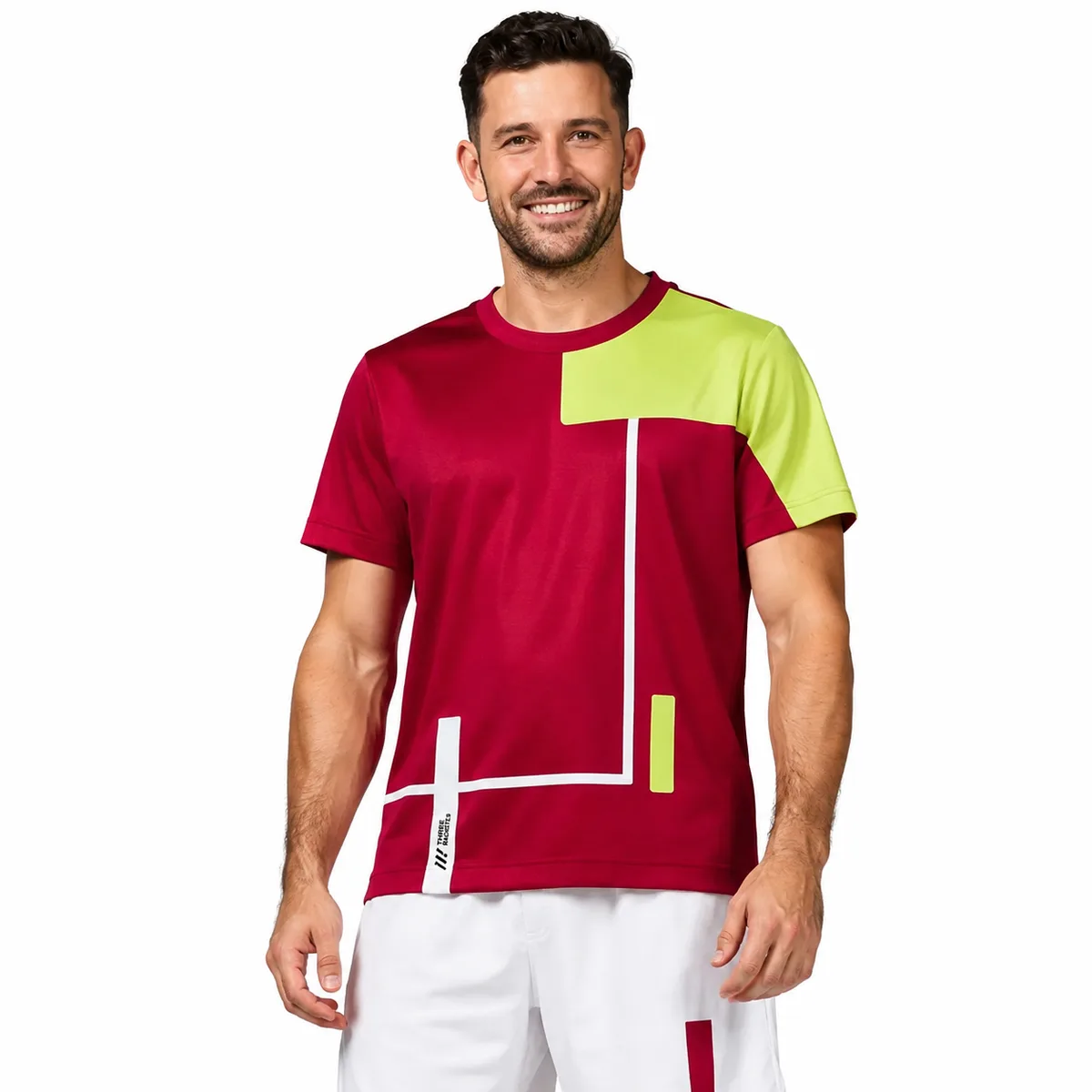 Three Rackets Футболка мужская Малиновый, цвет малиновый
