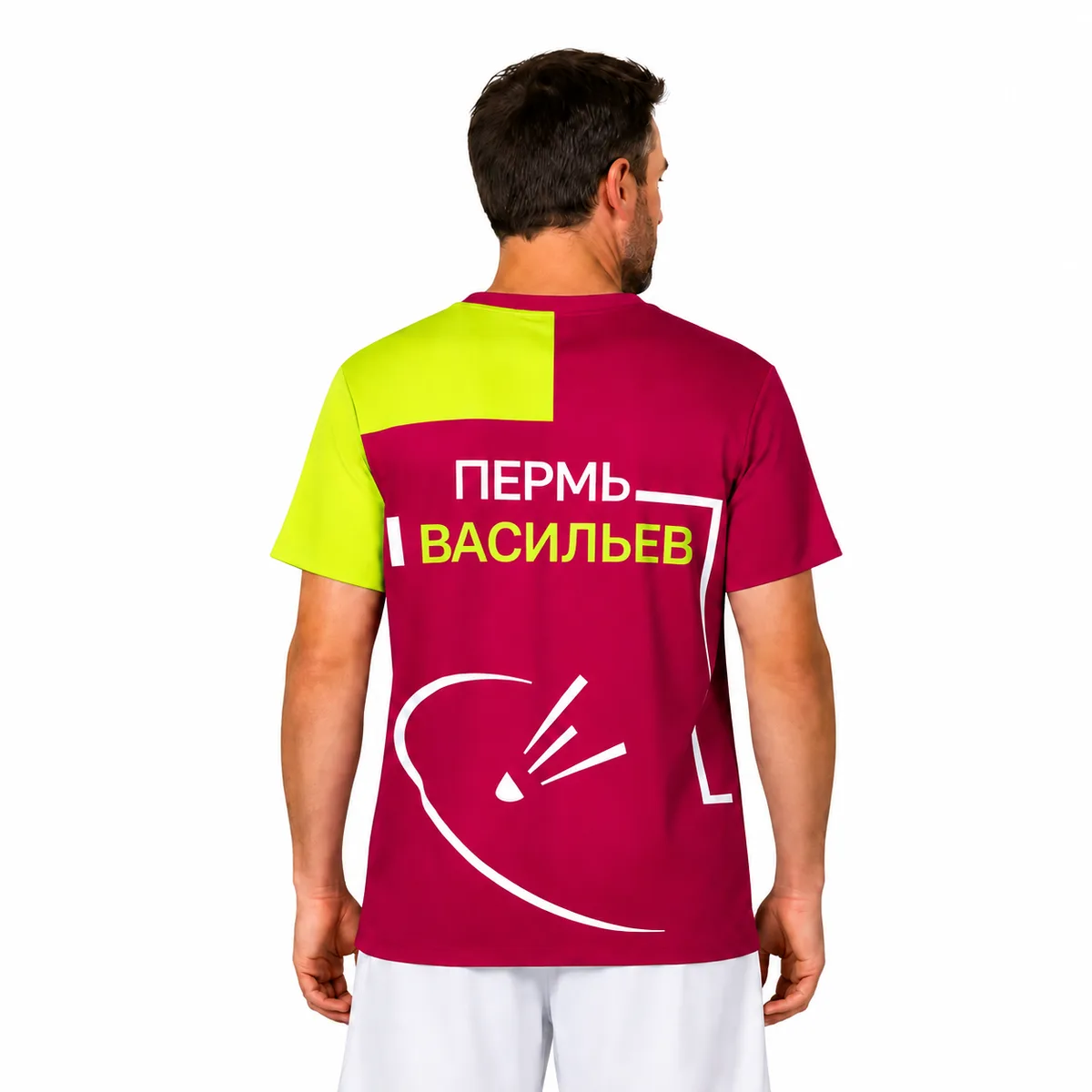Three Rackets Футболка мужская Малиновый — мужская модель
