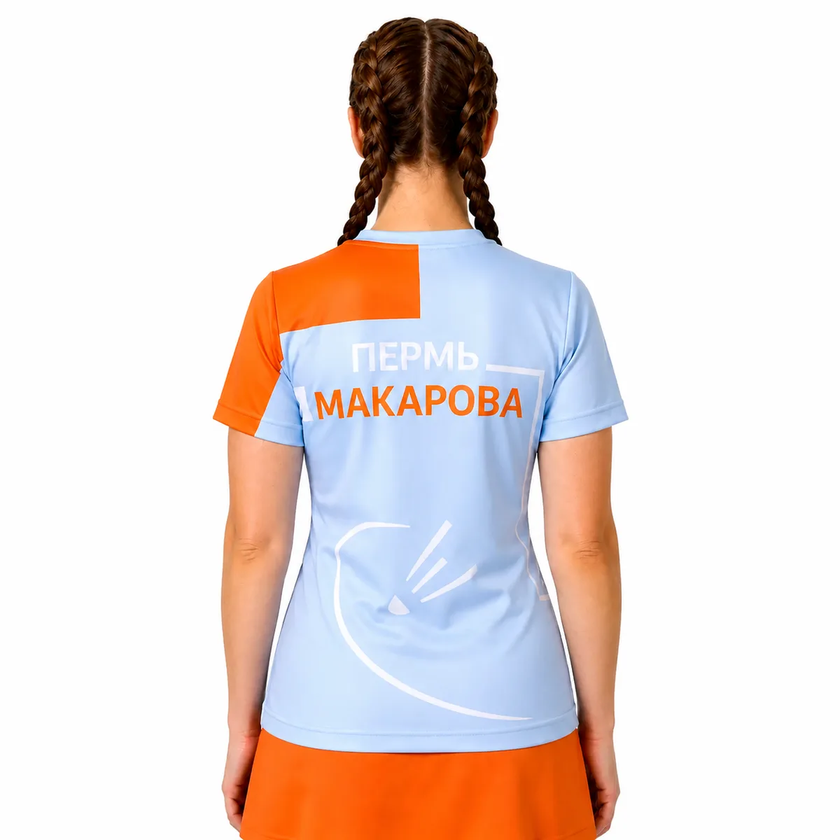 Three Rackets Футболка женская Голубой — женская модель