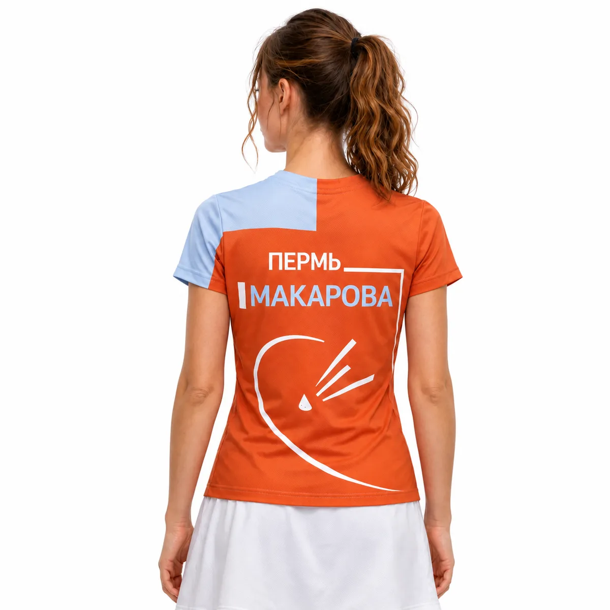 Three Rackets Футболка женская Оранжевый для бадминтона