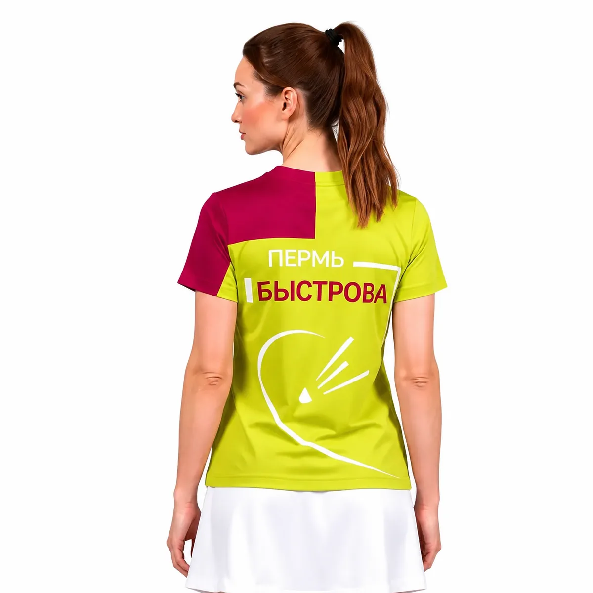 Three Rackets Футболка женская Лаймовый — женская модель