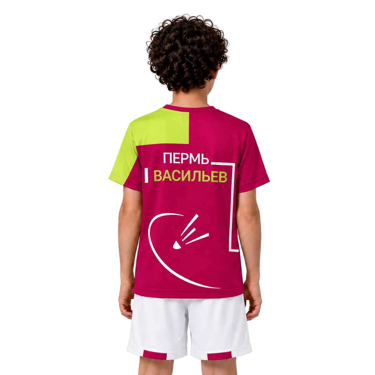 Three Rackets Футболка мужская Малиновый для бадминтона
