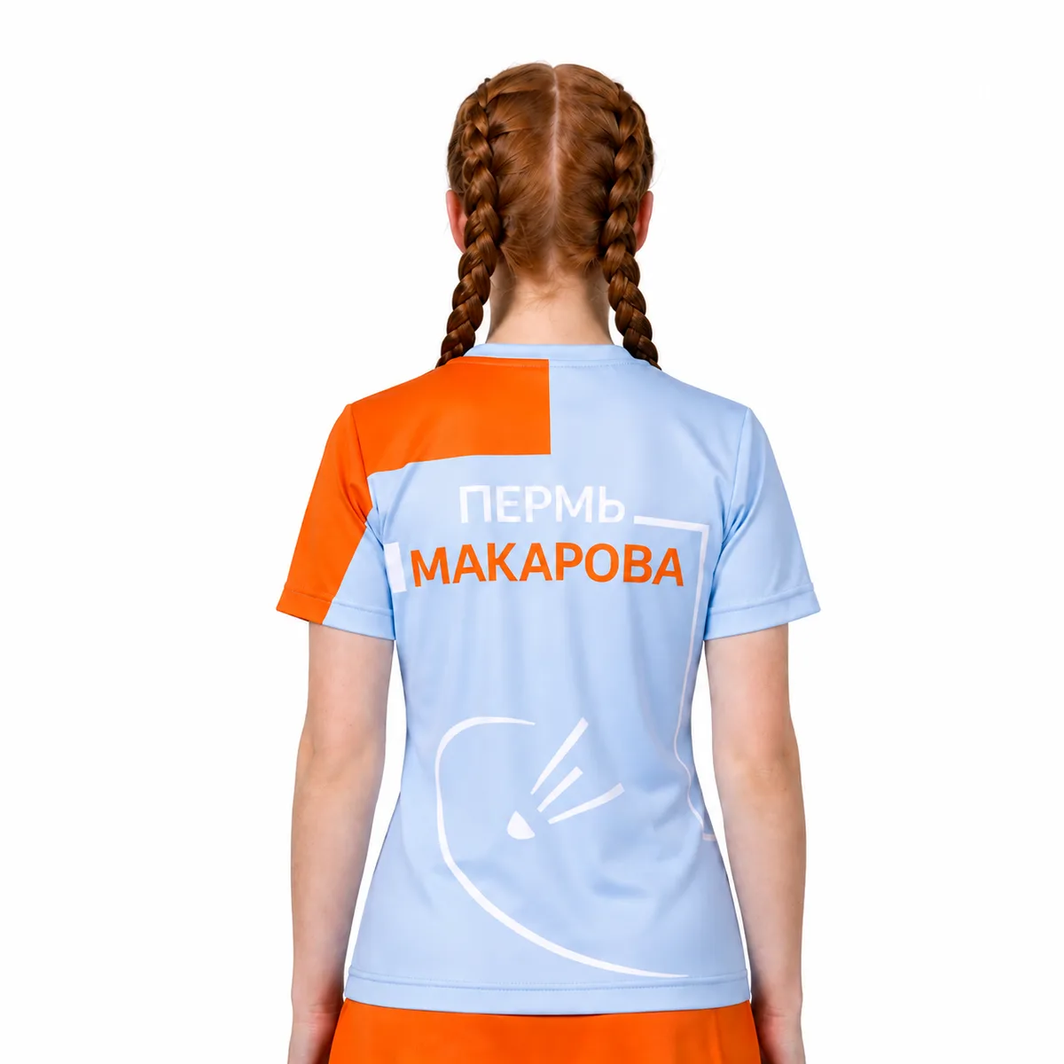 Three Rackets Футболка женская Голубой для бадминтона