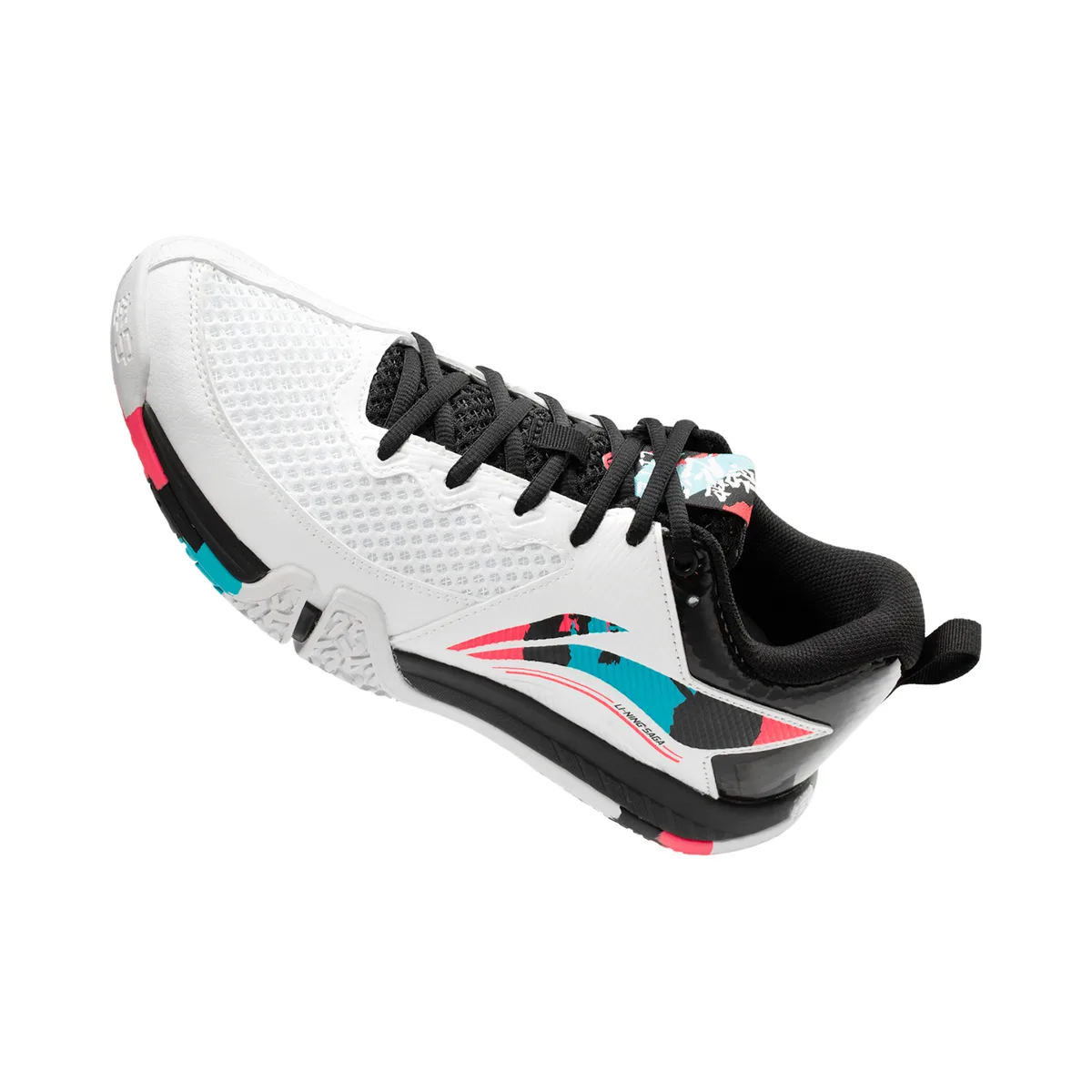 Кроссовки Li-Ning Saga II Lite AYTT003-2, белые с черным — фото 10