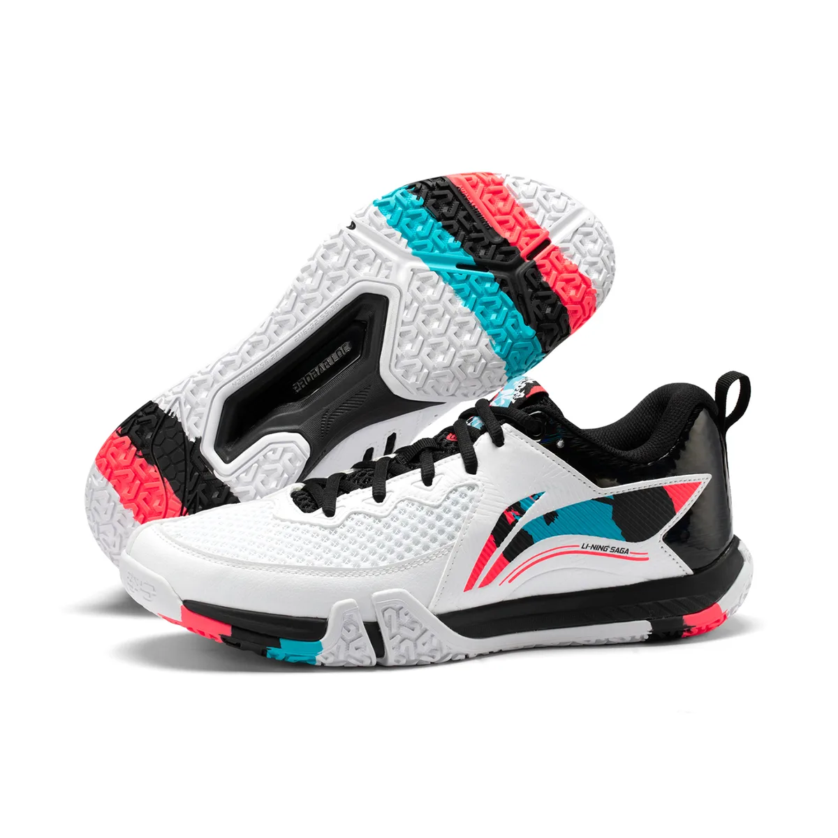 Кроссовки Li-Ning Saga II Lite AYTT003-2, белые с черным — фото 8