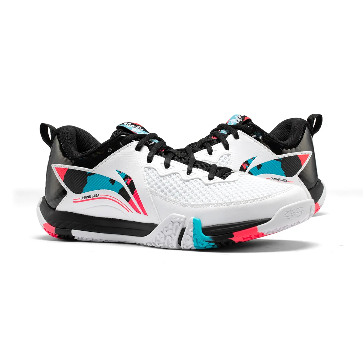 Кроссовки Li-Ning Saga II Lite AYTT003-2, белые с черным — фото 9