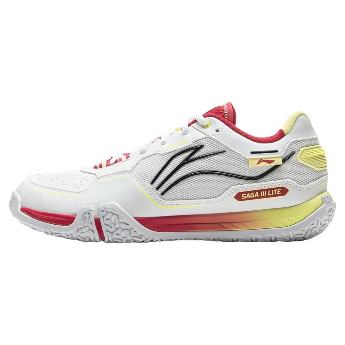Кроссовки Li-Ning Saga III Lite AYTV003-3, белые с желтым и розовым — фото 7
