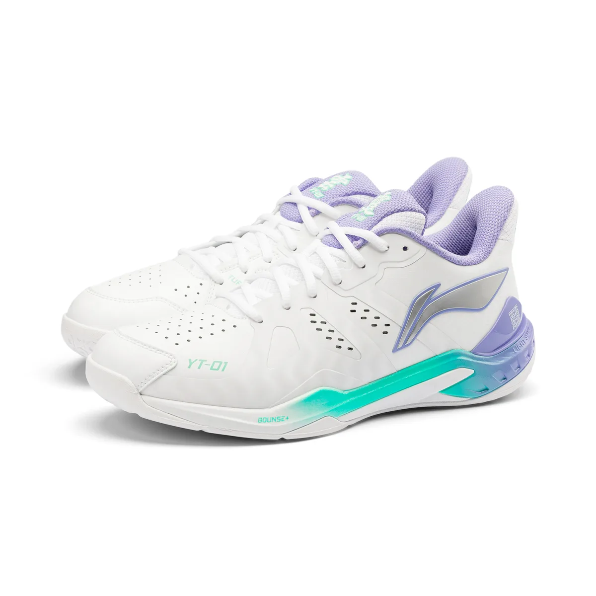 Li-Ning Yun Ting YT-01 AYZU017-1, цвет белые с фиолетовым