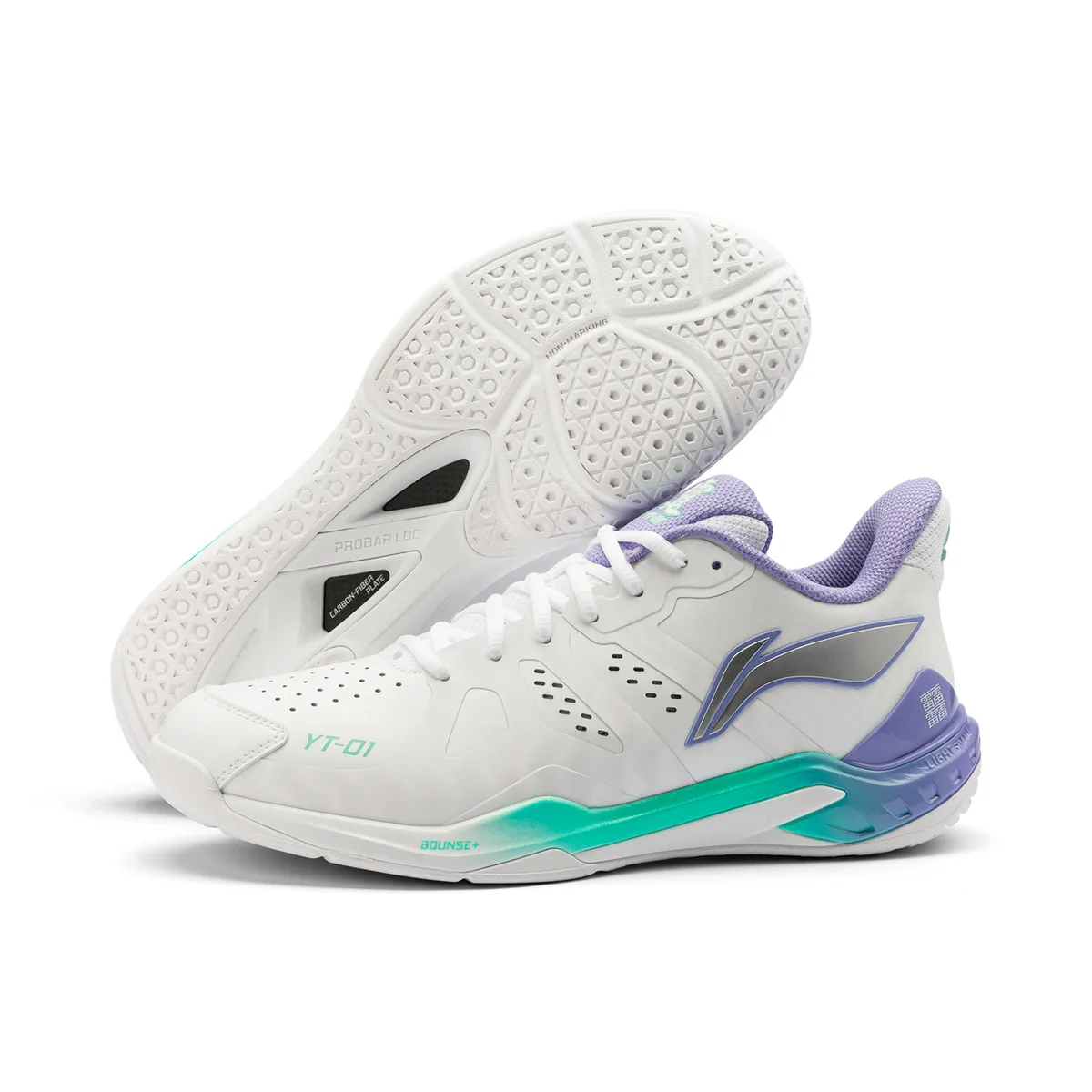 Кроссовки Li-Ning Yun Ting YT-01 AYZU017-1, белые с фиолетовым — фото 6
