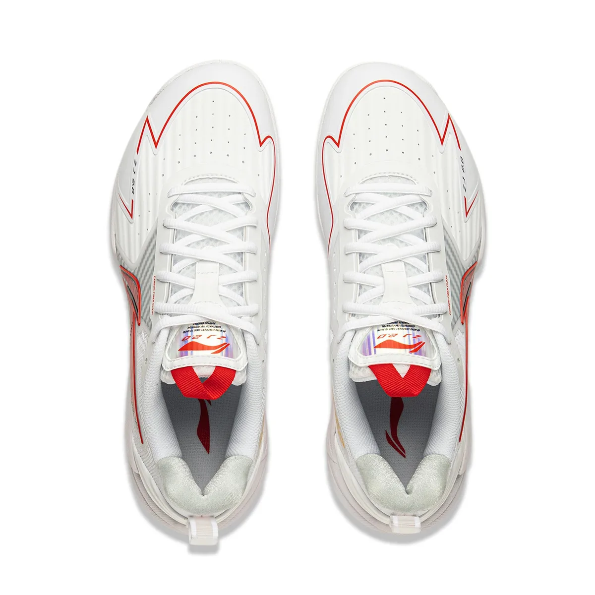 Кроссовки Li-Ning Halberd 2.0 AYZU019-1, белые с красным — фото 5