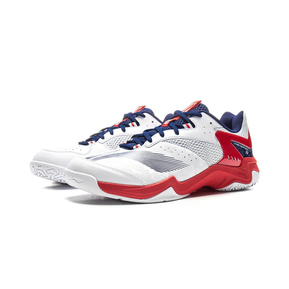 Кроссовки Li-Ning Sound Wave 4 AYTV015-3, белые с красым — фото 5