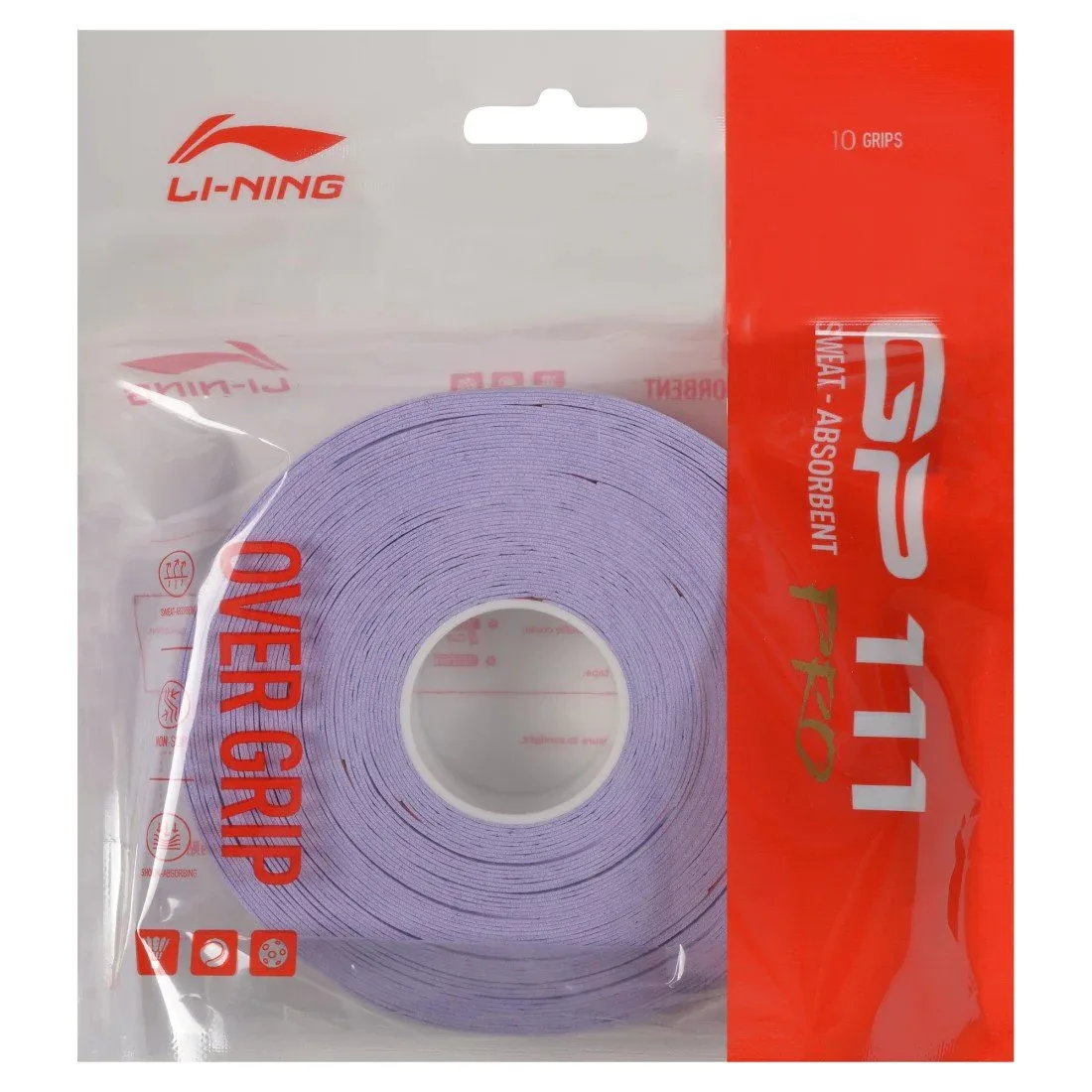 Li-Ning GP111 PRO Обмотка фиолетовая (10 штук в упаковке) для бадминтона