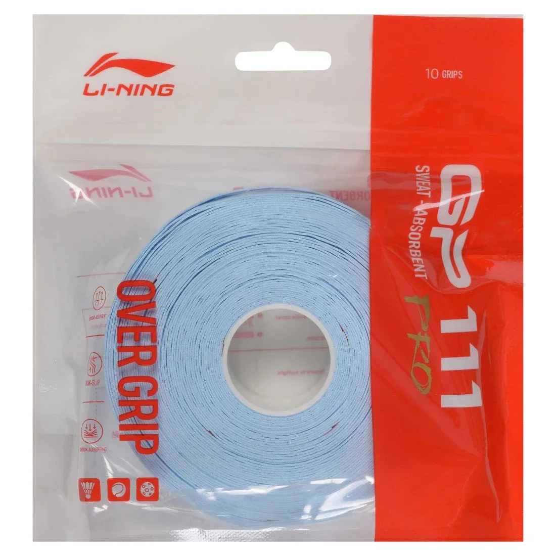 Li-Ning GP111 PRO Обмотка голубая (10 штук в упаковке) для бадминтона