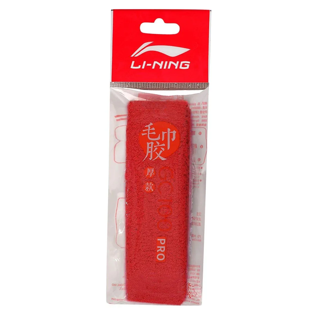Li-Ning GC100 PRO Обмотка махровая красная для бадминтона