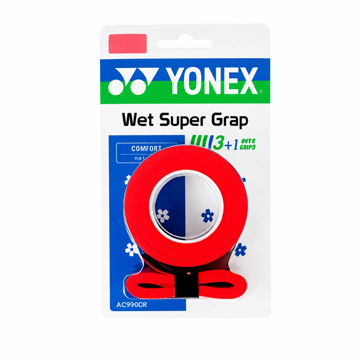 Yonex AC994CR Wet Super Grap Обмотка красная (4 штуки в упаковке)