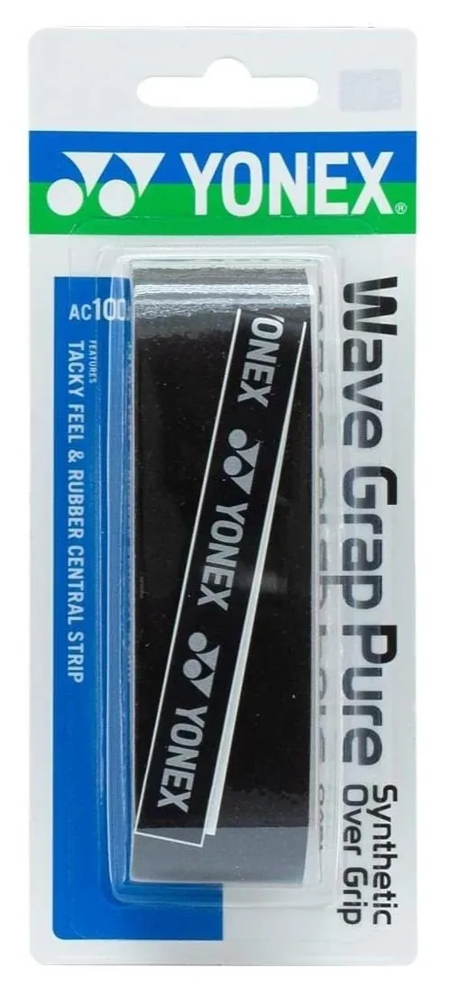Yonex AC108WEX Wave Grap Pure Обмотка черная для бадминтона, черный