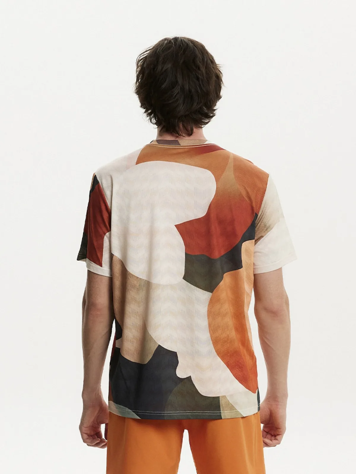 7/6 Loddy T-shirt 2.0 Футболка мужская Оранжевый с принтом — материал 92% полиэстер, 8% эластан