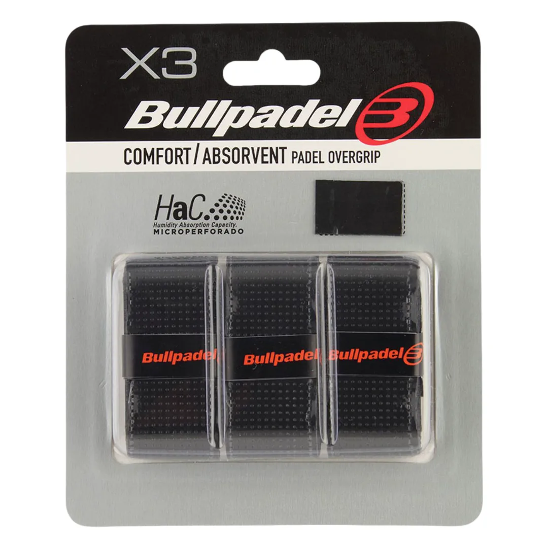 Обмотка Bullpadel GB1201 X3 черная, блистер на три штуки