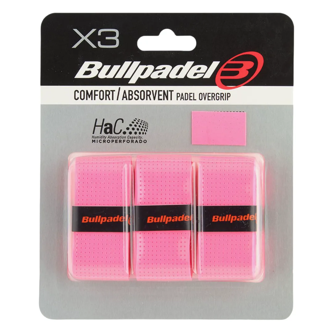 Обмотка Bullpadel GB1201 X3 неоновая розовая, блистер на три штуки