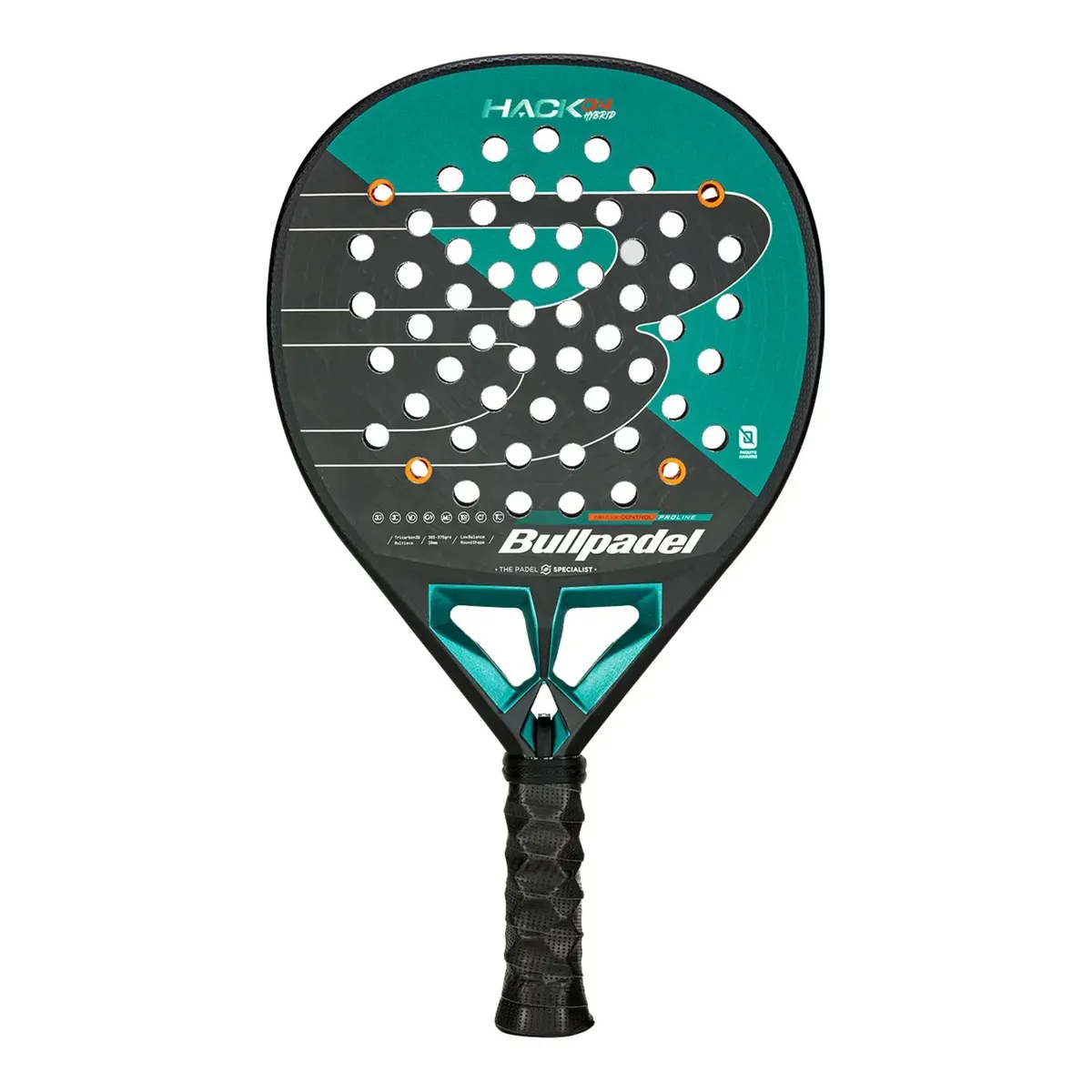 Ракетка для падела Bullpadel Hack 04 Hybrid, черный с зеленым