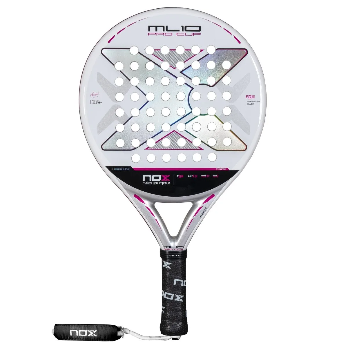 Ракетка для падела NOX ML10 Pro Cup Light Silver, белый