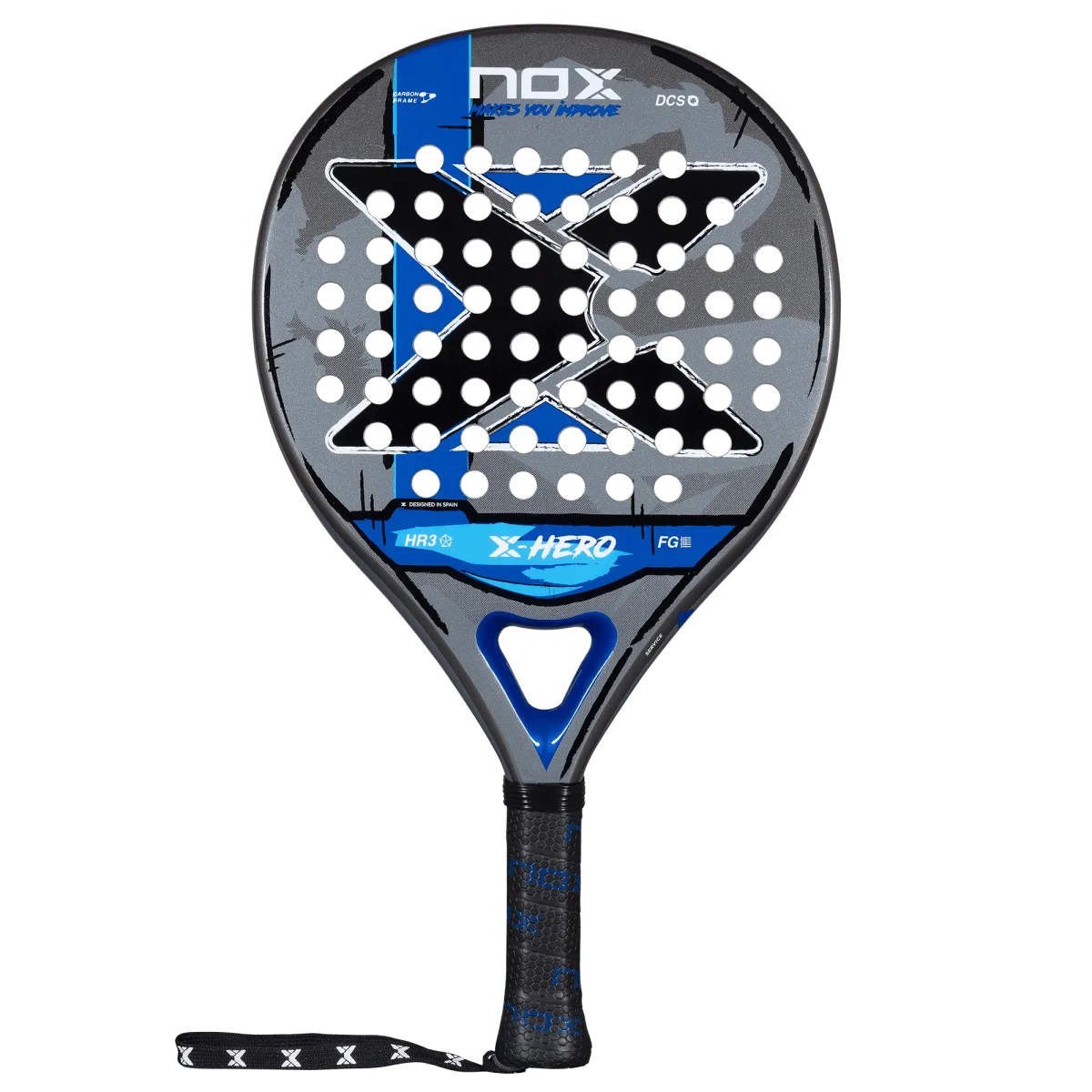Ракетка для падела NOX X-Hero Blue, серый с голубым