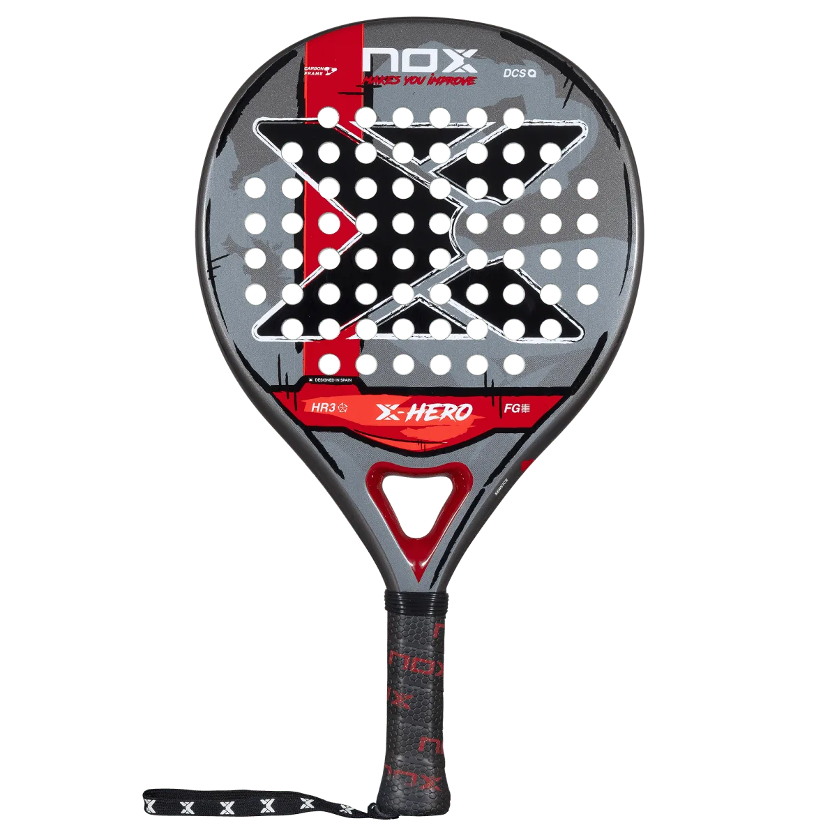 Ракетка для падела NOX X-Hero Red, серый с красным
