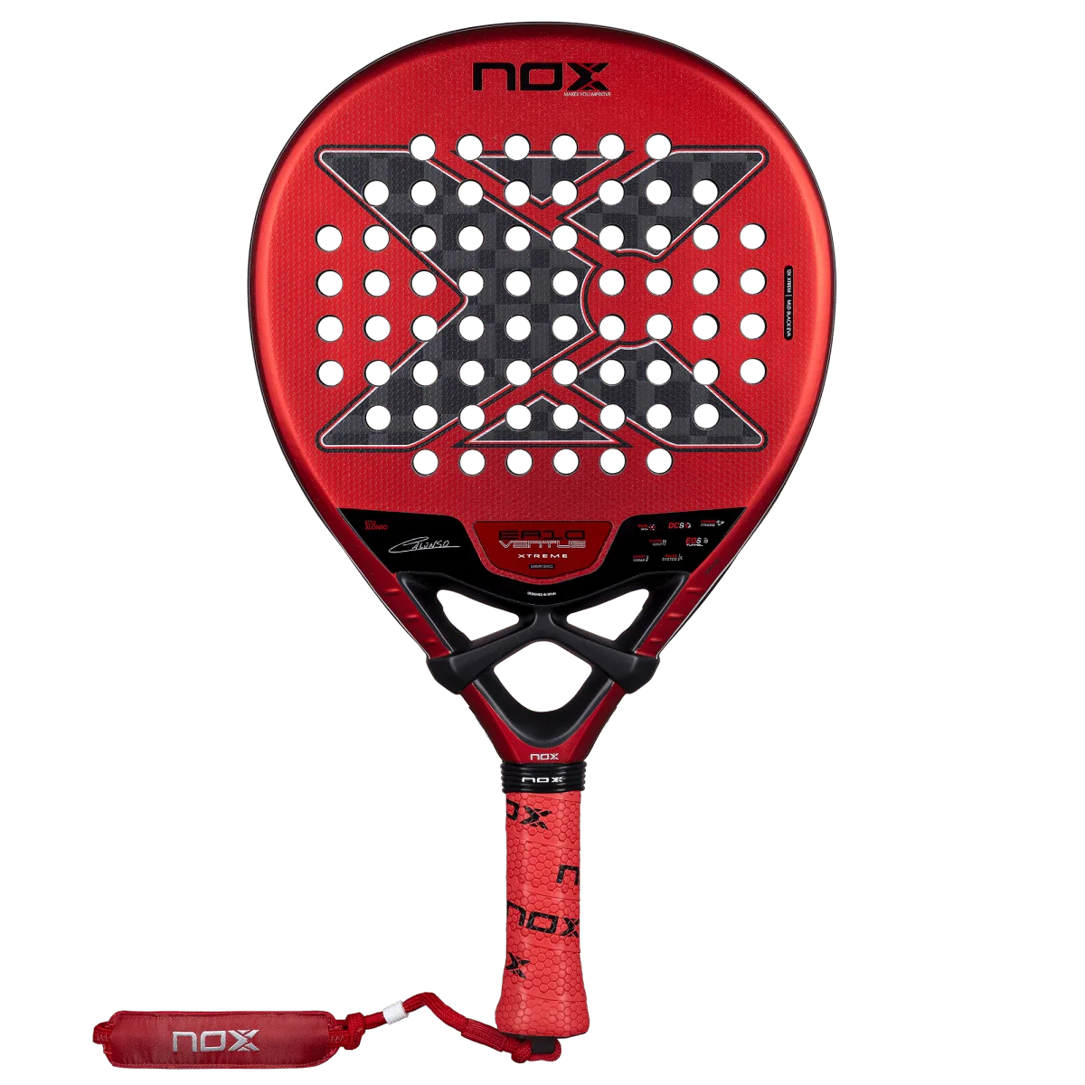 Ракетка для падела NOX EA10 Ventus Hybrid 12K Xtrem, темно-красный