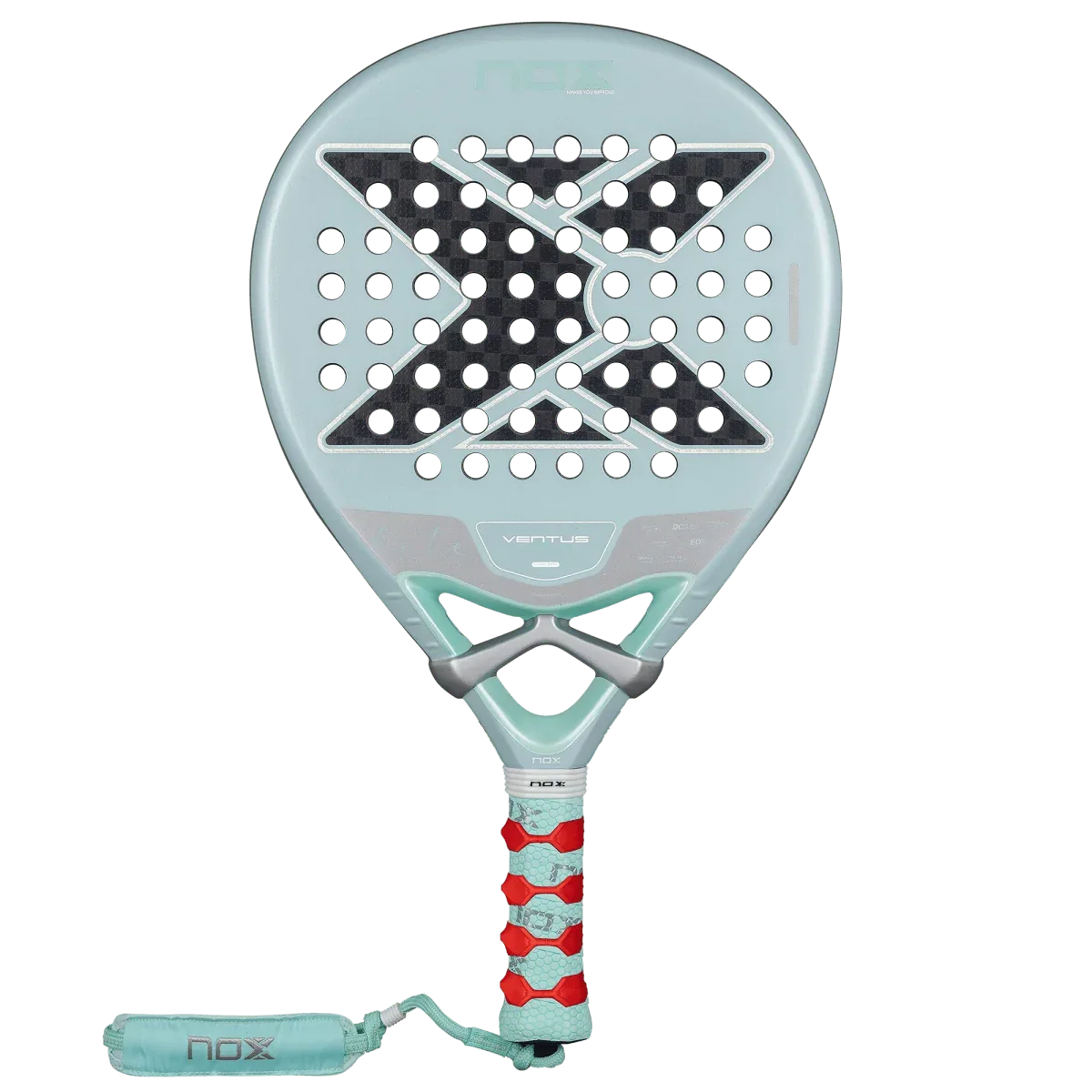 Ракетка для падела NOX Ventus 12K Hybrid Lite 2026, серо-голубая