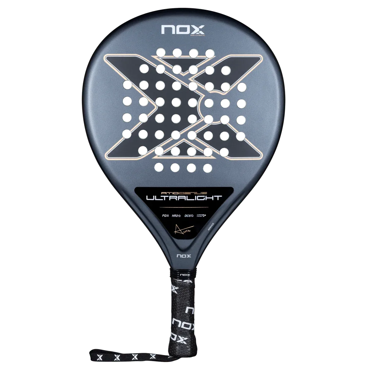 Ракетка для падела NOX AT10 Genius Ultralight 2026, темно-серая
