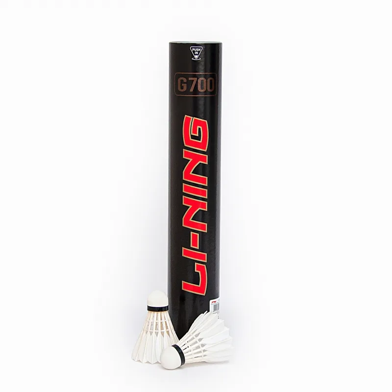Воланы для бадминтона Li-Ning G700 Скорость 77 (в тубе 12 штук), белый