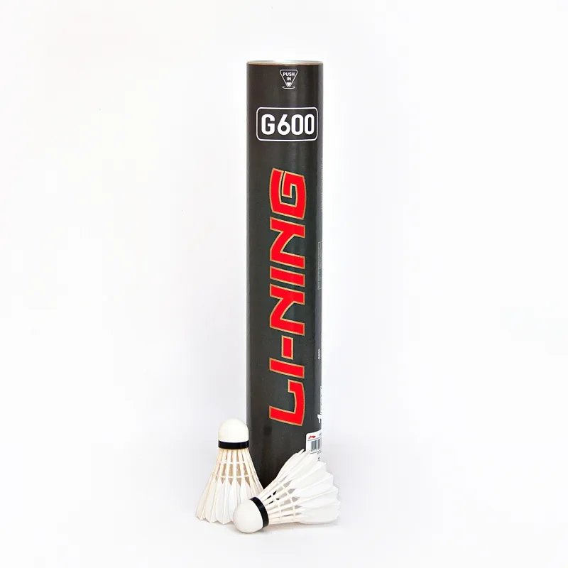 Воланы для бадминтона Li-Ning G600 Скорость 78 (в тубе 12 штук), белый